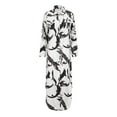 thumbnail image 2 of oyyniis Long Sleeve Shirt Maxi Dress Women Turn-down Collar Buttons V-neck Dresses Females Elegant Casual Long Dress M, 2 of 5