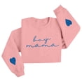thumbnail image 3 of Chandail en Molleton Brodé pour Femmes, Manches Longues, Col Rond, Imprimé Lettre Drôle, 3 of 4