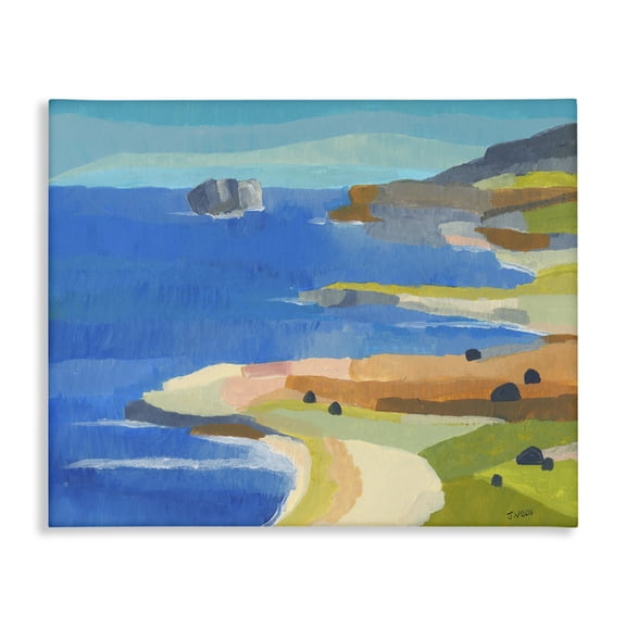 Stupell Industries Tropical Modern Coastal Inlets Canvas Art, 20 x 16, by Jan Weiss