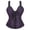 Dark Purple, variant on Women's Lace up Gothic Jacquard Shoulder Straps Tanks Overbust Shaper Corset Bustiers Tops Pink XXL