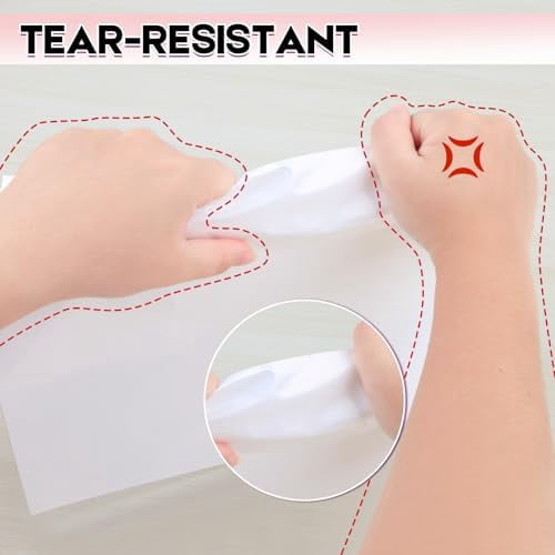 Tekola 120 Sheets Premium Printable Vinyl Sticker Paper for Inkjet Printer, Glossy White Waterproof, Dries Quickly, Vivid Colors, 8.5x11 Inkjet Vinyl Sticker Paper Great for Cutting Machines