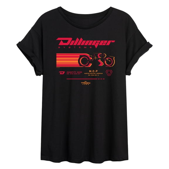 Tron Ares - Dillinger Motorcycle - Womens Oversized Graphic T-Shirt