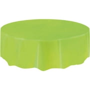 Lime Green Plastic Party Tablecloth, Round, 84in