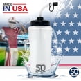 thumbnail image 2 of BPA-Free Clear Sports Water Bottles - 1L w/ Straw - Bulk Pack (18 Bottles), 2 of 6