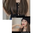 thumbnail image 3 of Minnieouse Gorro de peluca de invierno para mujer, pelo largo sintético portátil, recto, Flexible, Artificial, térmico, para niñas Cuidado del cabello Marrón claro, 3 of 6