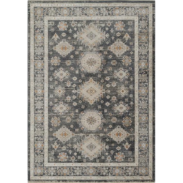 Momeni CAMBRCMB-4SLT223B 2 Pi 2 Po x 3 Pi 11 Po Cambridge Machine Fait Tapis Rectangle Traditionnel & 44; Ardoise