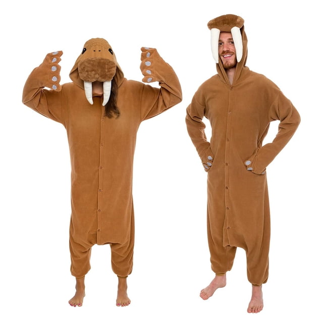 ¡El disfraz es divertido! Mono para adulto con forma de morsa de Halloween, unisex, talla XL