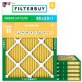 thumbnail image 1 of Filterbuy Filtro de aire 20x23x1 MERV 11 Defensa de alérgenos (paquete de 6) Reemplazo de filtros de aire plisados ​​para horno HVAC AC (Tamaño real: 19.50 x 22.50 x 0.75 pulgadas), 1 of 1