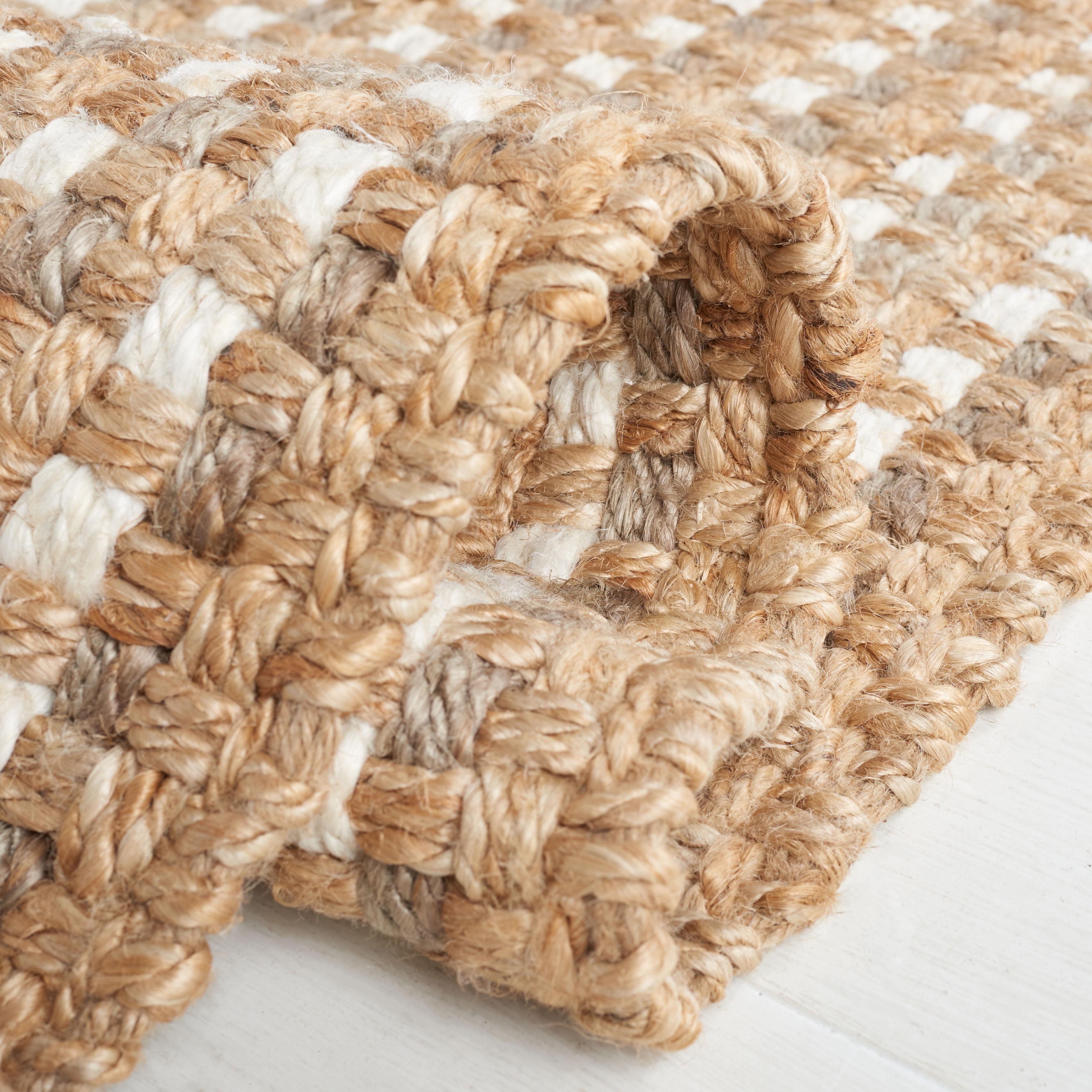 SAFAVIEH Natural Fiber Salome Striped Area Rug, Natural/Bleach, 8' x 10'