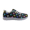thumbnail image 3 of Chririnla Breathable Running Shoes for Work Hiking, Mesh Lightweight Lace Up Running Sneakers, Colorful Paw Prints, 3 of 11