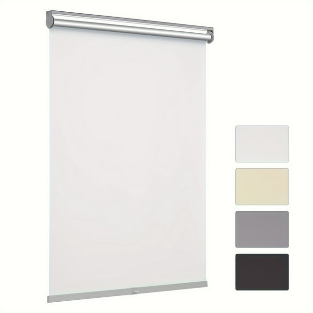 SNNROO Deluxe Cordless Blackout Roller Shade - Ultimate Room Darkening Solution for Light Blocking Sun Protection and Energy Efficiency - Easy to Install Compact Rolled Up Design and