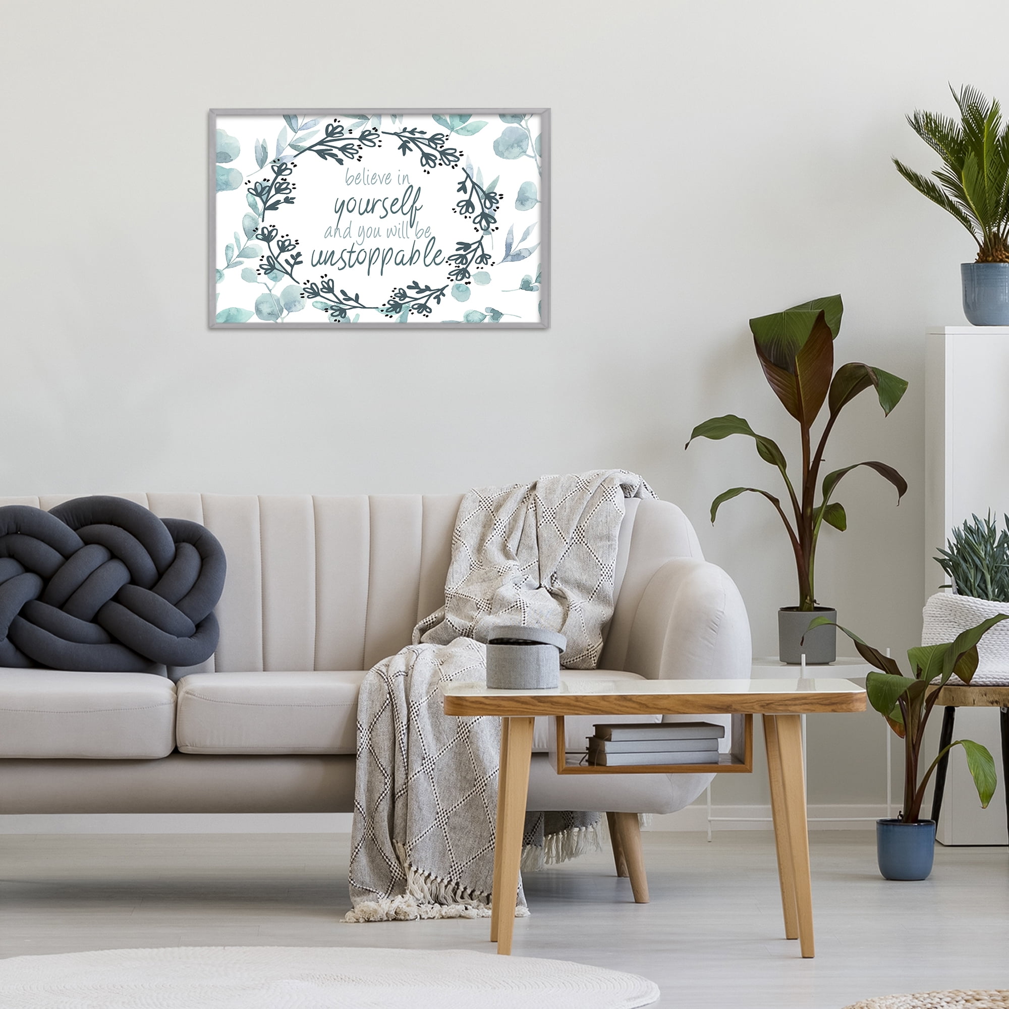 Stupell Industries You Will Be Unstoppable Gray Framed Giclee Art, design by Kim Allen