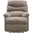 thumbnail image 5 of Manual Recliner Chair with Soft Padded Headrest and Armrest, Soft Woven Fabric Living Room Chair Home Theater Lounge Seat, Modern Leisure Recliner Chair for Living Room Office, Light Brown, 5 of 8