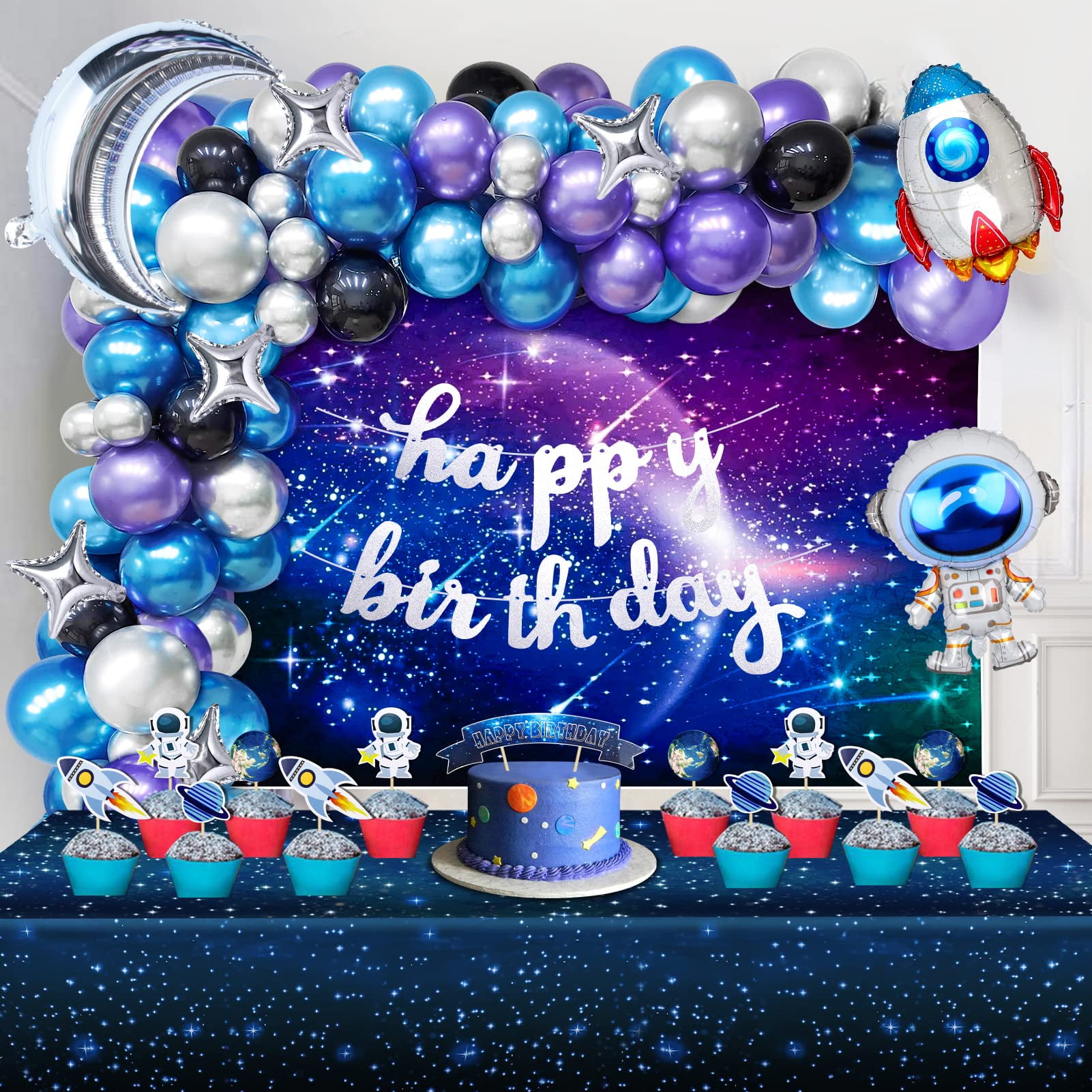 Golray Outer Space Party Decorations Birthday Supplies Galaxy Party