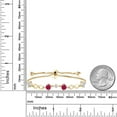 thumbnail image 2 of Gem Stone King Keren Hanan 18K Yellow Gold Plated Silver Women Adjustable Infinity Tennis Link Bracelet Ruby Moissanite (2.17 Cttw), 2 of 3
