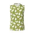 thumbnail image 6 of Lsque Funny Chicken Print Men's Cotton Blend Sleeveless Muscle Shirts (S-3XL)- Moisture Wicking, Odor Protection, UPF 30+,Medium, 6 of 8