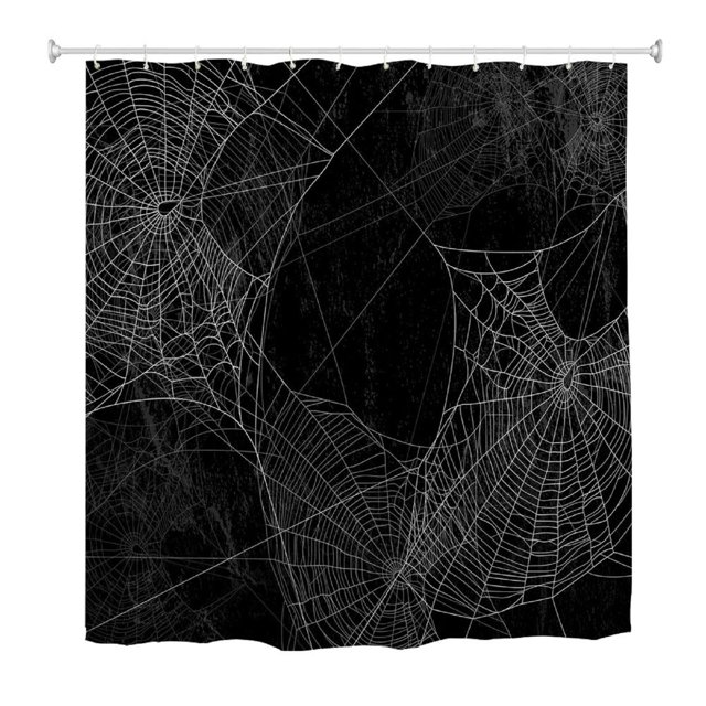 Gkeoshab Rideau de Douche Joyeux Halloween Imperméable en Polyester, Rideau de Douche pour Salle de Bain, Atmosphère de Vacances Maison & Jardin