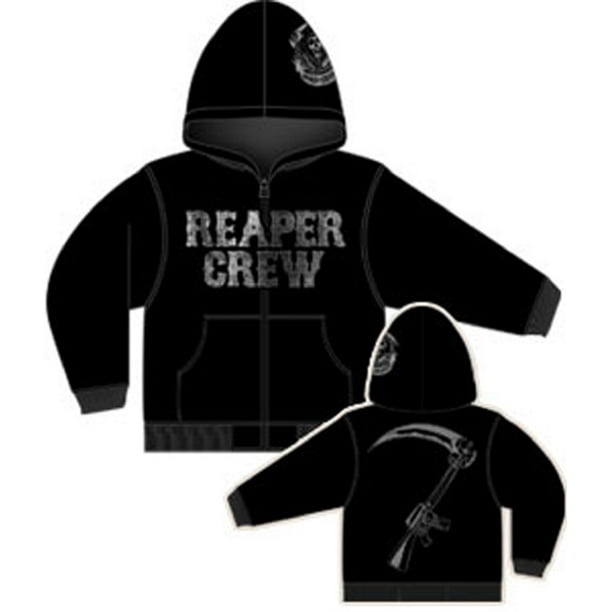 Sons of Anarchy Reaper Crew Adult Zip Up Hoodie Sweatshirt - Walmart ...