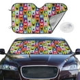 thumbnail image 2 of Balery Colorful Bulldog Print Car Windshield Sun Shade,Windshield Sunshade for Car Pickup Truck SUV Accessories-, 2 of 7