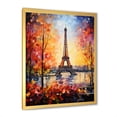 thumbnail image 2 of Designart "Autumn Views of Eiffel Tower in Paris" Cityscapes Framed Wall Art - Industrial Yellow Paris Hallway Framed Wall Art Decor, 2 of 6