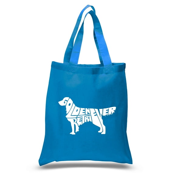 LA Pop Art Small Word Art Tote Bag - Golden Retreiver