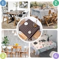 thumbnail image 4 of Gray Buffalo Geometric Pattern Square Tablecloth,Waterproof Square Table Cover,Wipeable Spillproof Washable Table Cover for Home Kitchen Party Decor 60"x60"(152x152cm), 4 of 6