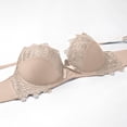 thumbnail image 4 of Levmjia Womens Lace Lingerie Set Underwire Sheer Cup Bra Low Waist Thong Adjustable Shoulder Straps Breathable Lace Daily Romantic Date Night Elegant Solid Color, 4 of 6