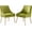 Grass Green, variant on Dining Chairs Set of 2, Velvet Upholstered Modern Dining Chair with Elegant Gold Metal Legs, Mid-Century Dining Room Chair for Living Room White)