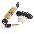 thumbnail image 2 of Cilindro de cerradura de seguridad de puerta de mortaja de doble cara de 75 mm de longitud tono dorado, 2 of 3