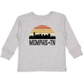 thumbnail image 3 of Inktastic Memphis Tennessee Skyline Retro Sunset Boys or Girls Long Sleeve Toddler T-Shirt, 3 of 5