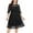 Black-156, variant on Eternatastic Lace Floral Half Sleeve Round Neck Cocktail Party Midi Dress Women Plus XXL White