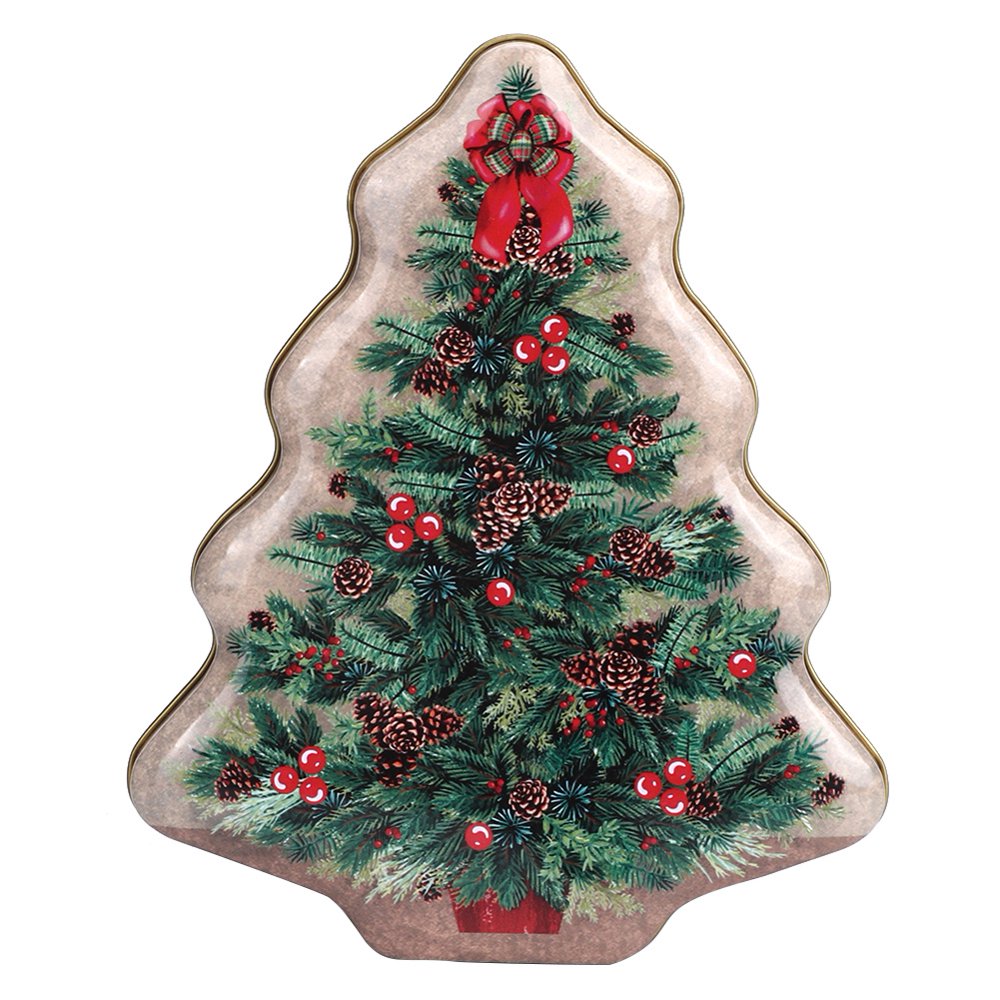 LYUMO Lovely Tree Shape Christmas Candy Cookie Can Xmas Gift