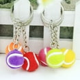 thumbnail image 2 of Mini Tennis Ball Key Chain Key Ring Decoration Accessory Gift for Sport Fans, 2 of 7