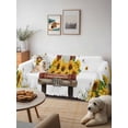 thumbnail image 6 of Sunflower Truck Couch Cover, Yellow Flowers Summer Botanical Watercolor Sofa Cover Blanket for 1 Seat Cushion, Sectional Sofa Slipcover Furniture Protector for Living Room Bedroom 71''x91'', 6 of 9