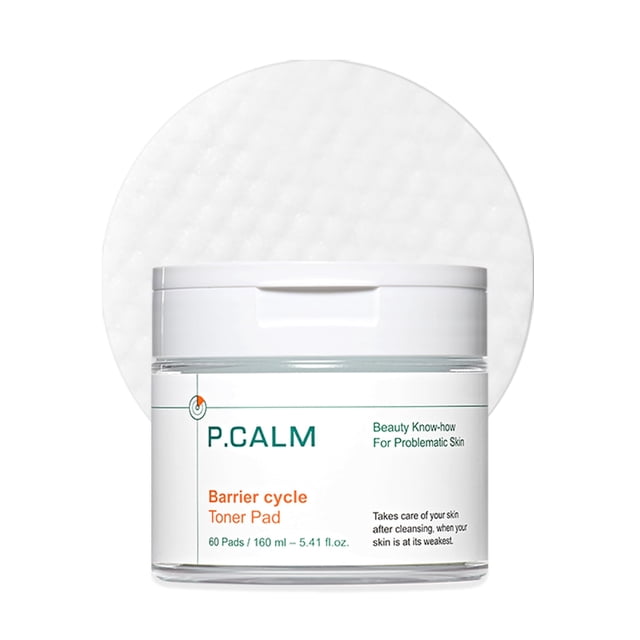 Almohadillas tónicas faciales P.CALM Barrier Cycle con Centella Asiática 160 ml