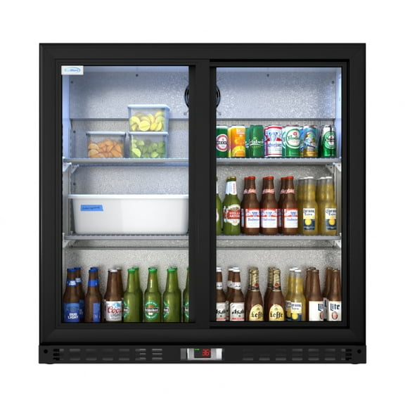 KoolMore 35 in. Two-Door Back Bar Refrigerator – 7.4 Cu. ft.