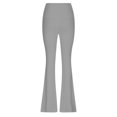 thumbnail image 4 of Jxximdong Leggings for Women Womens Stretch High Waist Leggings Regular Solid Flared Pants Active Workout Yoga Pants Trousers Gray S Yoga Pants, 4 of 5