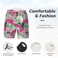 thumbnail image 3 of Naloa Orchids Flowers Print Men Swim Trunks with Compression Liner ,Board Shorts,Men's Swim Shorts with Drawstring and Elastic Waistband-3X-Large, 3 of 6