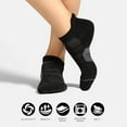 thumbnail image 3 of 6 Pack Women's Ankle Running Socks Cushioned Low Cut Tab Athletic Socks(Black), 3 of 6