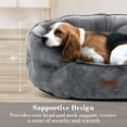 thumbnail image 4 of EastVita Dog Beds for Small Dogs Washable, Round Cat Beds for Indoor Cats Super Soft Large Cat Beds, Soft Flannel Pet Beds for Small Dogs Slip Resistant, Gray, 4 of 8