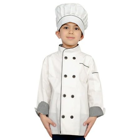 Child Chef Jacket and Hat Halloween Costume