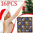 thumbnail image 6 of Axiiglly 16Pcs Christmas Balls Ornaments, 2.36" Shatterproof Christmas Balls Set, Multi-Pattern Painted Xmas Hanging Balls for Christmas Trees Decorations, Home Holiday Party Decor, 6 of 8