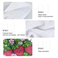thumbnail image 4 of Haosy 2 Pack Kitchen Wash Cloths with Hanging Loops Absorbent Absorbent Quick Drying Hand Towels, Pink White Leaves and Strawberries, 4 of 7