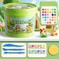 thumbnail image 7 of Air Dry Clay Kit for Kids, 12/24/36 Vibrant Colors Modeling Clay with Sculpting Tools, Safe & Non-Toxic DIY Magic Clay in Portable Storage Bucket, Ages 3-1, 7 of 7