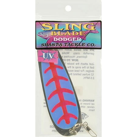 Mack s Lure Freshwater Salmon Fishing Sling Blade Dodger Hard Bait UV Pink/Blue #3