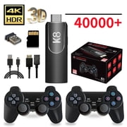 ZYTKWT K8 Retro Gaming Stick, 4K HDMI Output, Dual 2.4G Controllers, Plug-and-Play Video Game System for TV, 64G