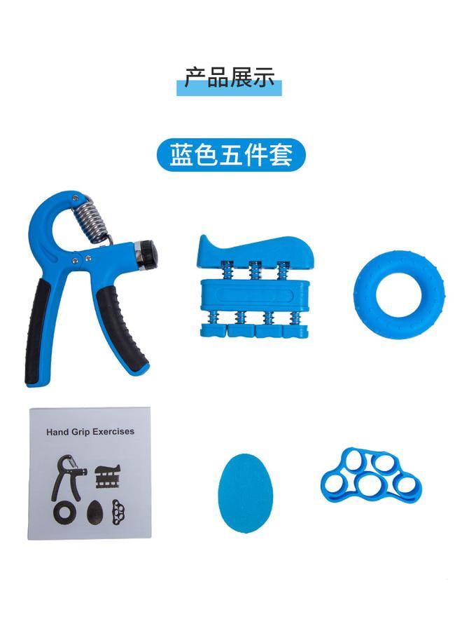6-Piece Hand Grip Trainer Set，Hand Grip Strengthener Workout Kit 5 Pack, Hand Grip Exerciser Set, Including Adjustable Resistance Hand Gripper