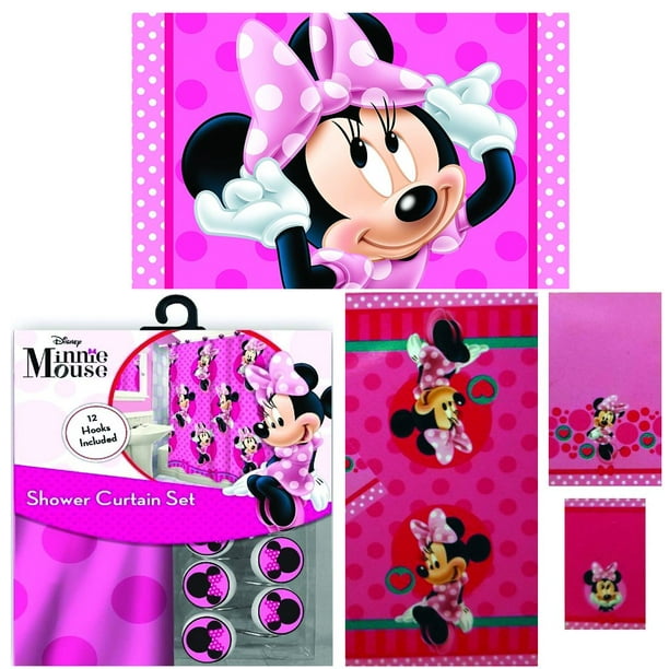 Disney Minnie Mouse Bathroom Set Shower, Disney Princess Shower Curtain Set