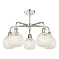 thumbnail image 6 of Innovations Lighting - White Mouchette - 5 Light Stem Hung Chandelier In Modern, 6 of 7