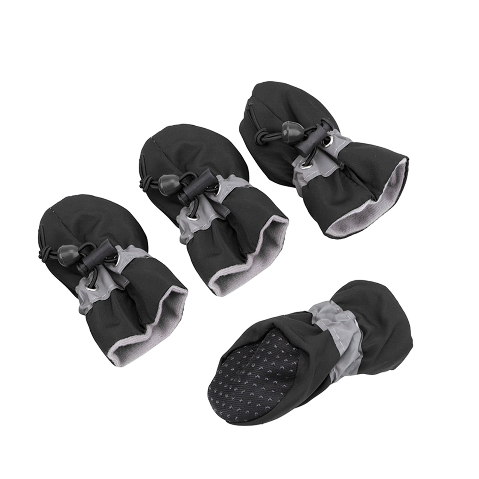 Antiskid Puppy Shoes 4pcs Softsoled Dog Shoes with Adjustable